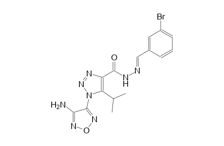 1-(4-amino-1,2,5-oxadiazol-3-yl)-N'-[(E)-(3-bromophenyl)methylidene]-5-isopropyl-1H-1,2,3-triazole-4-carbohydrazide
