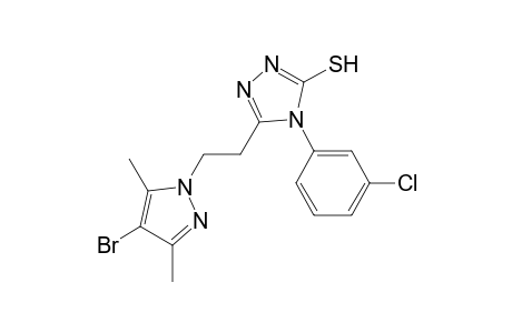 3-[2-(4-bromanyl-3,5-dimethyl-pyrazol-1-yl)ethyl]-4-(3-chlorophenyl)-1H-1,2,4-triazole-5-thione