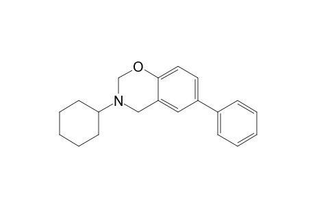 2H-1,3-Benzoxazine, 3-cyclohexyl-3,4-dihydro-6-phenyl-