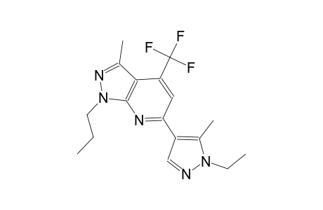 1H-pyrazolo[3,4-b]pyridine, 6-(1-ethyl-5-methyl-1H-pyrazol-4-yl)-3-methyl-1-propyl-4-(trifluoromethyl)-