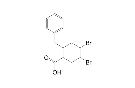 Cyclohexane-1-carboxylic acid, 2-benzyl-4,5-dibromo-