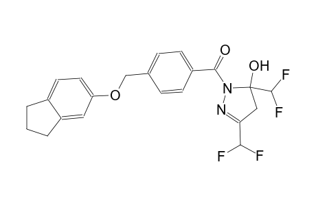 3,5-bis(difluoromethyl)-1-{4-[(2,3-dihydro-1H-inden-5-yloxy)methyl]benzoyl}-4,5-dihydro-1H-pyrazol-5-ol
