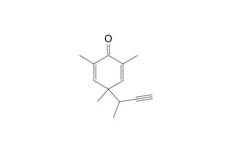 4-(1'-Methylpropargyl)-2,4,6-trimethyl-cyclohexa-2,5-dien-1-one