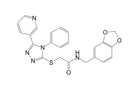 N-(1,3-benzodioxol-5-ylmethyl)-2-{[4-phenyl-5-(3-pyridinyl)-4H-1,2,4-triazol-3-yl]sulfanyl}acetamide