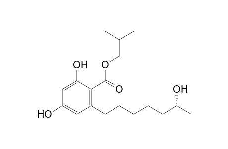 2,4-Dihydroxy-6-[(6R)-6-hydroxyheptyl]benzoic acid 2-methylpropyl ester