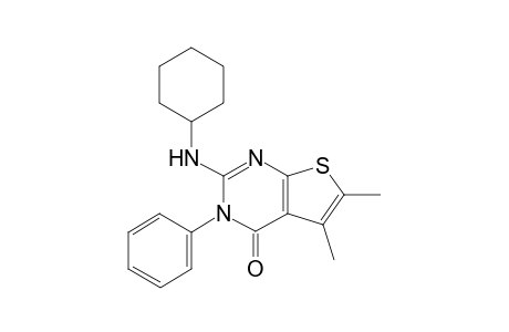 2-(Cyclohexylamino)-5,6-dimethyl-3-phenylthieno[2,3-d]pyrimidin-4(3H)-one