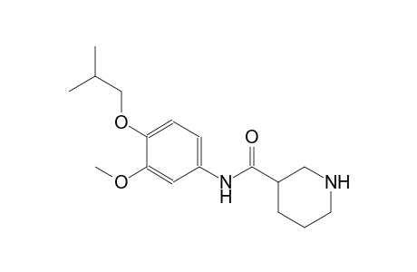 N-(4-isobutoxy-3-methoxyphenyl)-3-piperidinecarboxamide