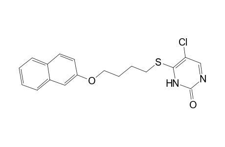 5-Chloro-4-([4-(2-naphthyloxy)butyl]sulfanyl)-2(1H)-pyrimidinone