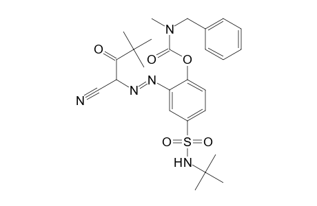 Carbamic acid, N-methyl-N-(phenylmethyl)-, 2-[2-(1-cyano-3,3-dimethyl-2-oxobutyl)diazenyl]-4-[[(1,1-dimethylethyl)amino]sulfonyl]phenyl ester