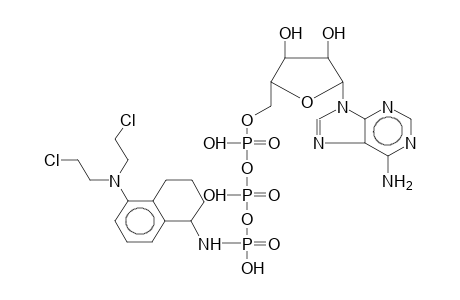 ADENOSINE-5'-TRIPHOSPHATE, 5-(N,N-BIS(2-CHLOROETHYL)AMINO-1,2,3,4-TETRAHYDRONAPHTH-1-YLAMIDE