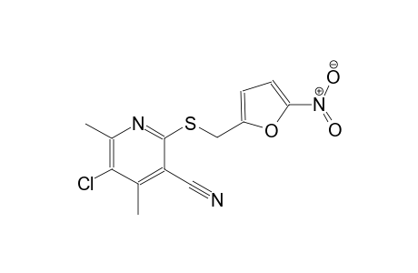 3-pyridinecarbonitrile, 5-chloro-4,6-dimethyl-2-[[(5-nitro-2-furanyl)methyl]thio]-