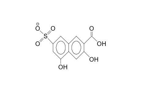 3,5-Dihydroxy-7-sulfonato-2-naphthoic acid, anion