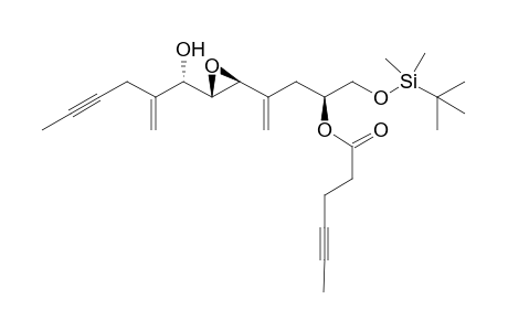 [S]-1-[(t-Butyldimethylsilyl)oxy]-4-[(2S,3S)-3''-(S-1"'-hydroxy-2'''-methylenehex-4'''-ynyl)oxiran-2"-yl]-pent-4-en-2-yl Hex-4'-ynoate
