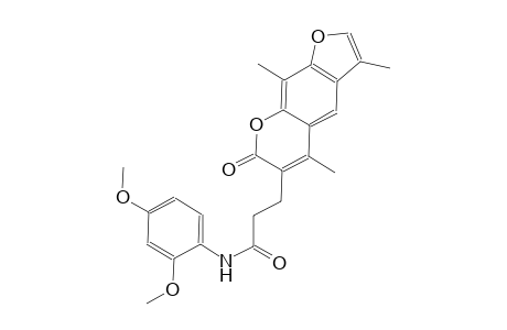 N-(2,4-dimethoxyphenyl)-3-(3,5,9-trimethyl-7-oxo-7H-furo[3,2-g]chromen-6-yl)propanamide
