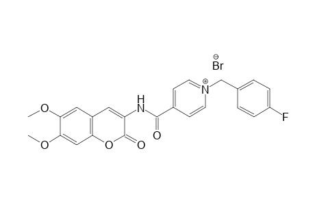 1-(4-Fluorobenzyl)-4-(6,7-dimethoxy-2-oxo-2H-chromen-3-ylcarbamoyl)pyridinium bromide