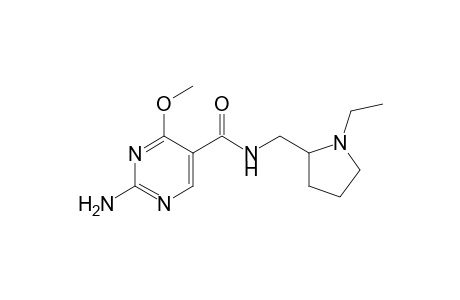 2-amino-N-[(1-ethyl-2-pyrrolidinyl)methyl]-4-methoxy-5-pyrimidine carboxamide