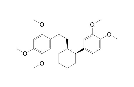 Benzene, 1-[2-[2-(3,4-dimethoxyphenyl)cyclohexyl]ethyl]-2,4,5-trimethoxy-, cis-(.+-.)-