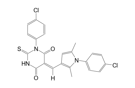 (5Z)-1-(4-chlorophenyl)-5-{[1-(4-chlorophenyl)-2,5-dimethyl-1H-pyrrol-3-yl]methylene}-2-thioxodihydro-4,6(1H,5H)-pyrimidinedione