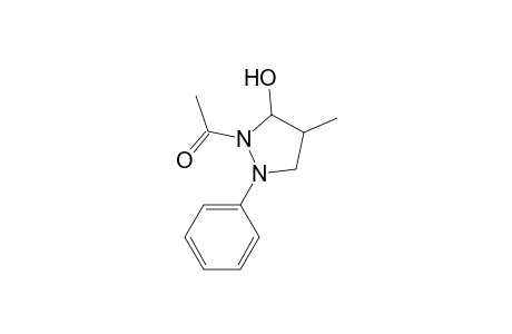 1-Phenyl-2-acetyl-3-hydroxy-4-methyl-perhydropyrazole