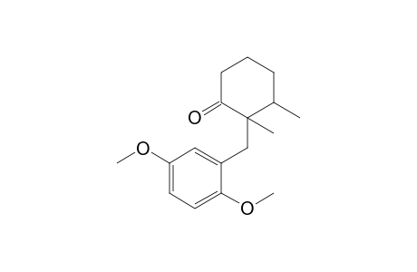 2-(2,5-Dimethoxyphenyl)methyl-2,3-syn-dimethylcyclohexanone