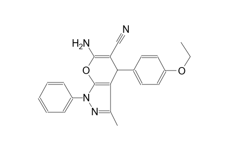 6-amino-4-(4-ethoxyphenyl)-3-methyl-1-phenyl-1,4-dihydropyrano[2,3-c]pyrazole-5-carbonitrile