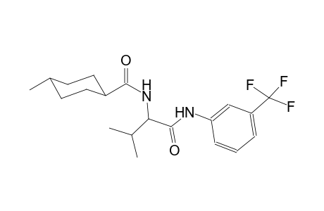 cyclohexanecarboxamide, 4-methyl-N-[2-methyl-1-[[[3-(trifluoromethyl)phenyl]amino]carbonyl]propyl]-