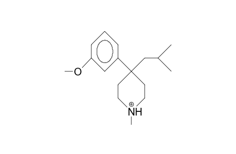 4-Isobutyl-4-(3-methoxy-phenyl)-1-methyl-piperidinium cation