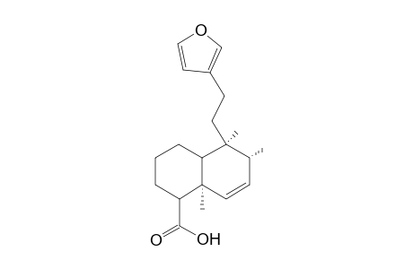 (4aR,7R,8R)-4a,7,8-Trimethyl-8-[2'-(furan-3"-yl)ethyl]-(octahydro)-naphthalene-4-carboxylic Acid