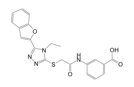 benzoic acid, 3-[[[[5-(2-benzofuranyl)-4-ethyl-4H-1,2,4-triazol-3-yl]thio]acetyl]amino]-