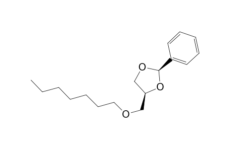 1,3-Dioxolane, 4-[(heptyloxy)methyl]-2-phenyl-, (2R-cis)-