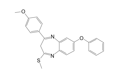 4-(PARA-METHOXYPHENYL)-2-METHYLTHIO-3H-7-PHENOXY-[1,5]-BENZODIAZEPINE