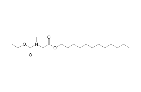 Glycine, N-methyl-N-ethoxycarbonyl-, dodecyl ester