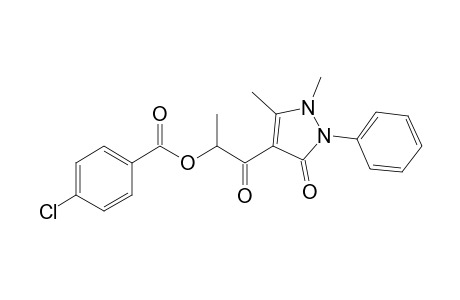 4-(2-(4-chlorophenylcarbonyloxy)-1-oxopropyl)-2,3-dimethyl-1-phenyl-3-pyrazolin-5-one