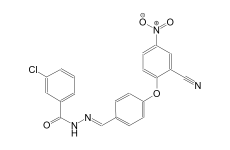3-chloro-N'-{(E)-[4-(2-cyano-4-nitrophenoxy)phenyl]methylidene}benzohydrazide