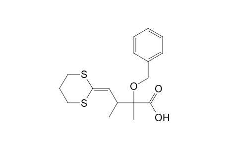2-(Benzyloxy)-2,3-dimethyl-4-(1,3-dithianylidene)butanoic acid
