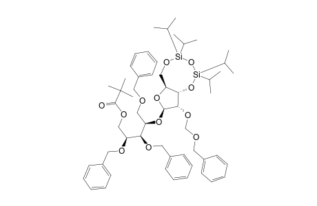 1,3,4-TRI-O-BENZYL-5-O-PIVALOYL-2-O-[2-0-(BENZYLOXYMETHYL)-3,5-O-(TETRAISOPROPYLDISILOXANE-1,3-DIYL)-BETA-D-RIBOFURANOSYL]-D-RIBITOL