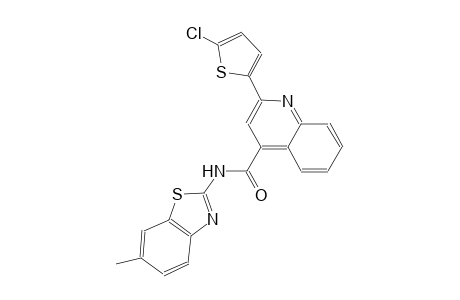 2-(5-chloro-2-thienyl)-N-(6-methyl-1,3-benzothiazol-2-yl)-4-quinolinecarboxamide