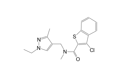 3-chloro-N-[(1-ethyl-3-methyl-1H-pyrazol-4-yl)methyl]-N-methyl-1-benzothiophene-2-carboxamide