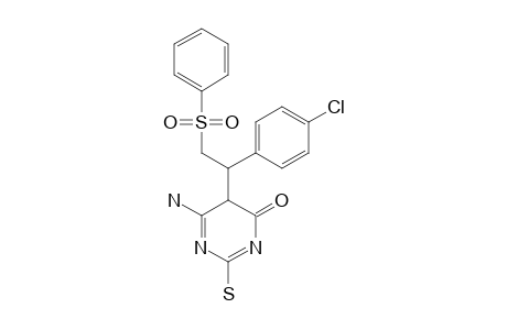 6-AMINO-5-[2'-PHENYLSULFONYL-1'-(4-CHLOROPHENYL)-ETHYL]-2-MERCAPTOPYRIMIDINE-4-ONE