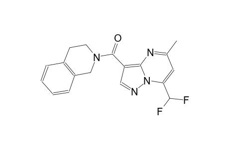 2-{[7-(difluoromethyl)-5-methylpyrazolo[1,5-a]pyrimidin-3-yl]carbonyl}-1,2,3,4-tetrahydroisoquinoline