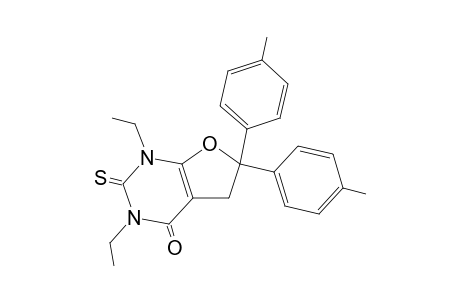 1,3-diethyl-6,6-bis(4-methylphenyl)-2-sulfanylidene-5H-furo[2,3-d]pyrimidin-4-one