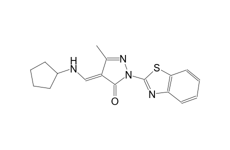 (4E)-2-(1,3-benzothiazol-2-yl)-4-[(cyclopentylamino)methylene]-5-methyl-2,4-dihydro-3H-pyrazol-3-one