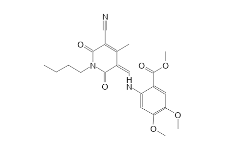 benzoic acid, 2-[[(Z)-(1-butyl-5-cyano-1,6-dihydro-4-methyl-2,6-dioxo-3(2H)-pyridinylidene)methyl]amino]-4,5-dimethoxy-, methyl ester