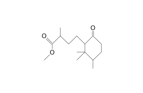 2-(3-Methoxycarbonyl-butyl)-3,3,4-trimethyl-cyclohexanone