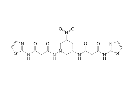 1,3-bis[N'-(Thiazol-2"-yl)malonamido]-5-nitro-hexahydropyrimidine]
