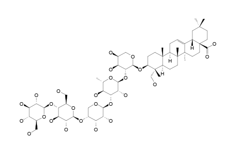 SAPONIN-CP(10);#11;3-O-BETA-D-GLUCOPYRANOSYL-(1->4)-BETA-D-GLUCOPYRANOSYL-(1->4)-BETA-D-RIBOPYRANOSYL-(1->3)-ALPHA-L-RHAMNOPYRANOSYL-(1->2)-ALPHA-L-ARABINOPYR