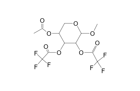 Methyl 4-O-acetyl-2,3-bis-O-(trifluoroacetyl)pentopyranoside