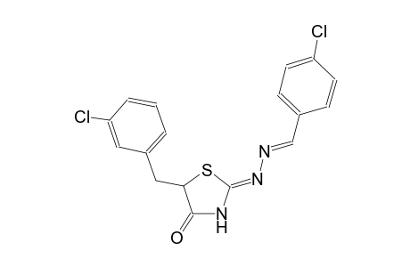 benzaldehyde, 4-chloro-, [(2Z)-5-[(3-chlorophenyl)methyl]-4-oxothiazolidinylidene]hydrazone
