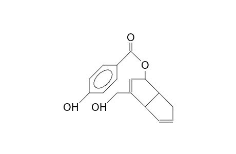 4-Hydroxy-benzoic acid, (2-hydroxymethyl-cis-bicyclo(3.3.0)octa-2,7-dien-exo-4-yl) ester