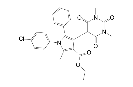 Ethyl 1-(4-chlorophenyl)-4-(1,3-dimethyl-2,4,6-trioxohexahydropyrimidin-5-yl)-2-methyl-5-phenyl-1H-pyrrole-3-carboxylate